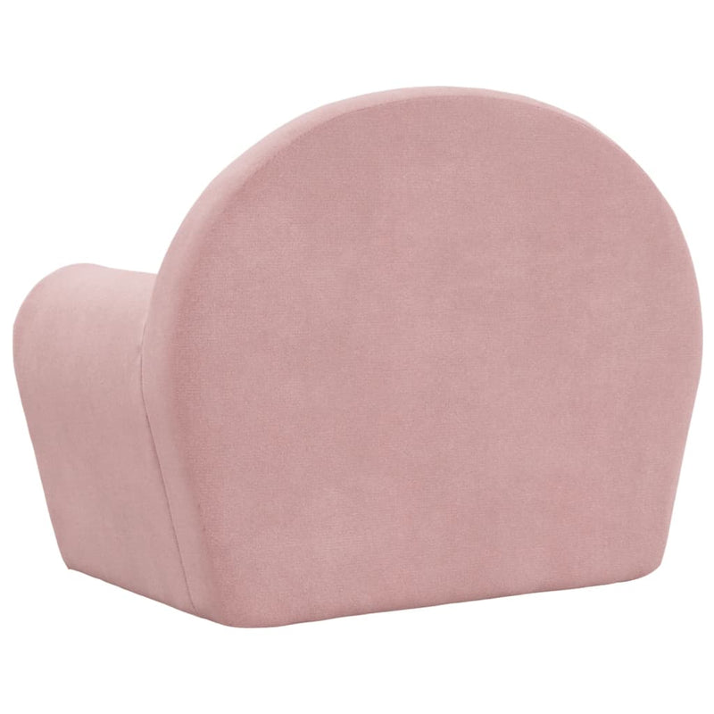vidaXL Kids' Sofa Pink Soft Plush