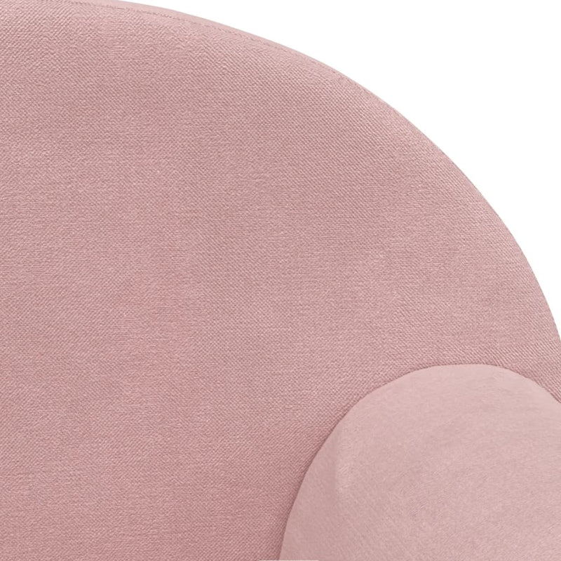 Kids' Sofa Bed 2-Seater Pink Soft Plush