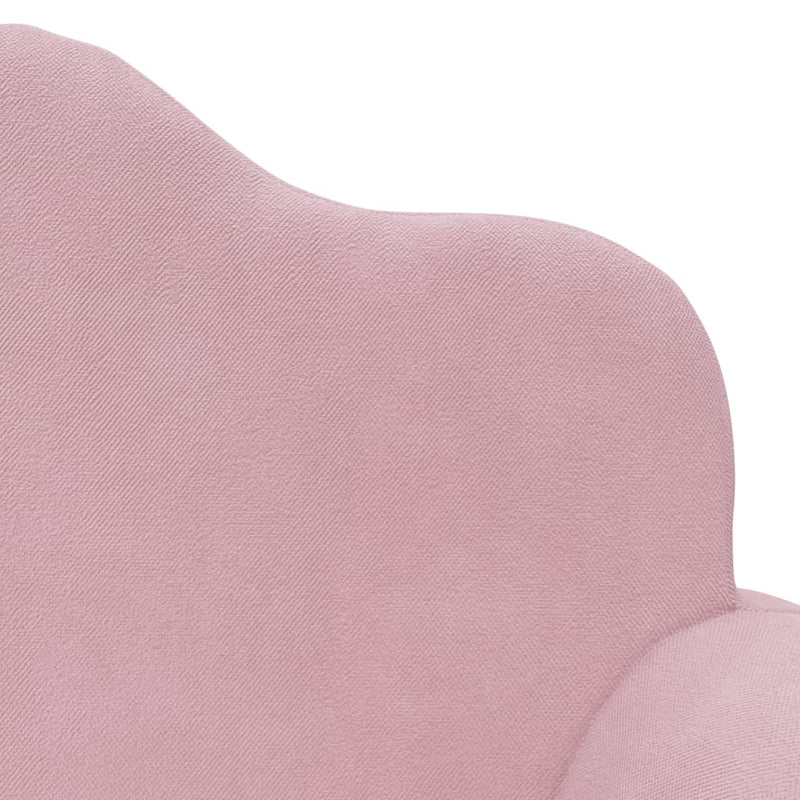 vidaXL Kids' Sofa 2-Seater Pink Soft Plush