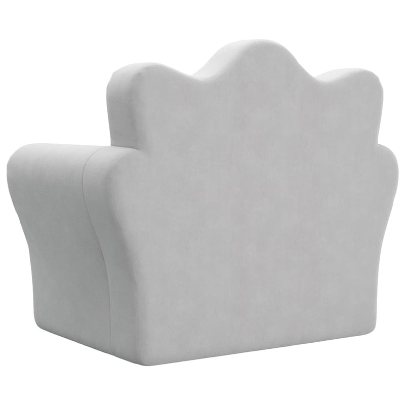 vidaXL Kids' Sofa Bed Light Grey Soft Plush