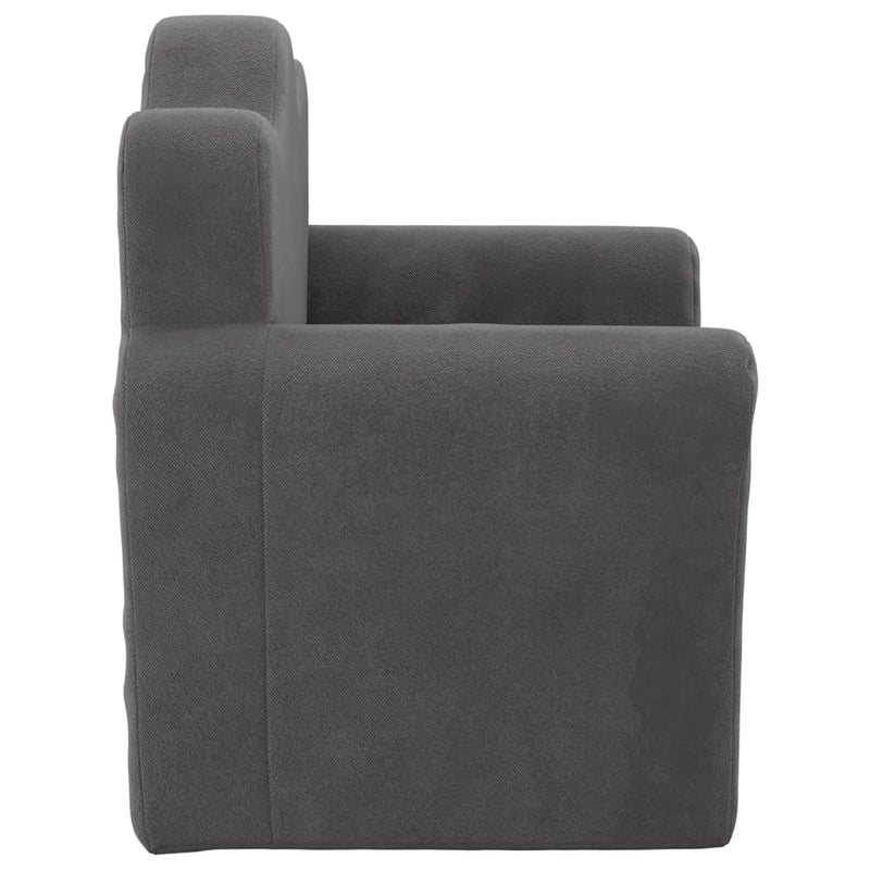 vidaXL Kids' Sofa Bed Anthracite Soft Plush
