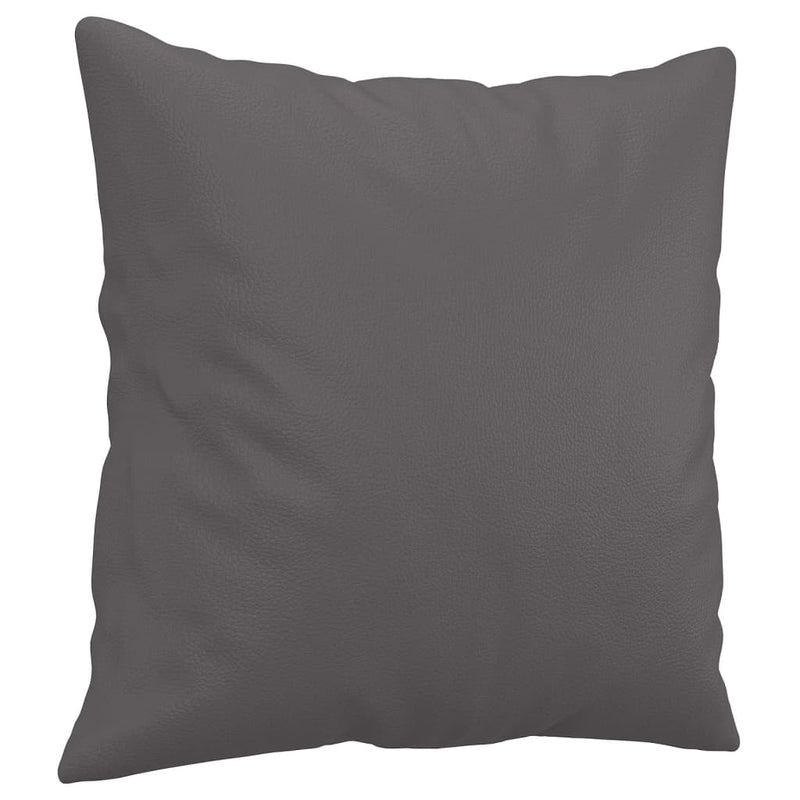 vidaXL 2-Seater Sofa with Throw Pillows Grey 120 cm Faux Leather