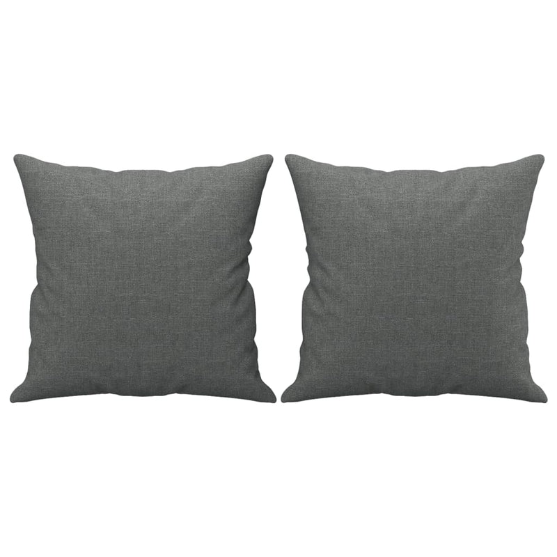 vidaXL 2-Seater Sofa with Throw Pillows Dark Grey 120 cm Fabric