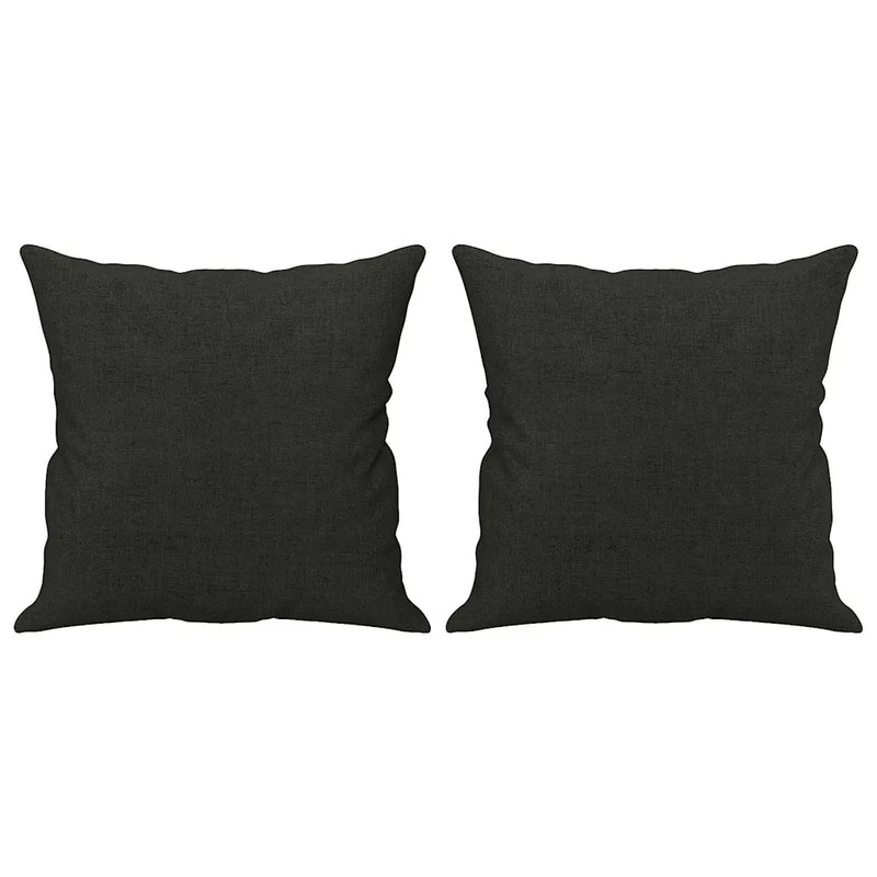 2-Seater Sofa with Throw Pillows Black 120 cm Fabric