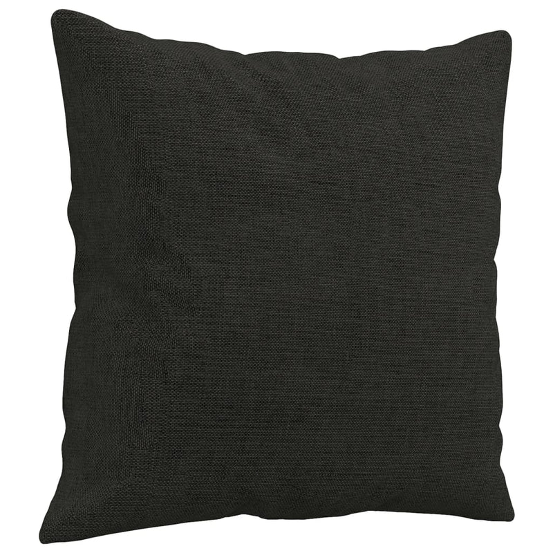 2-Seater Sofa with Throw Pillows Black 120 cm Fabric