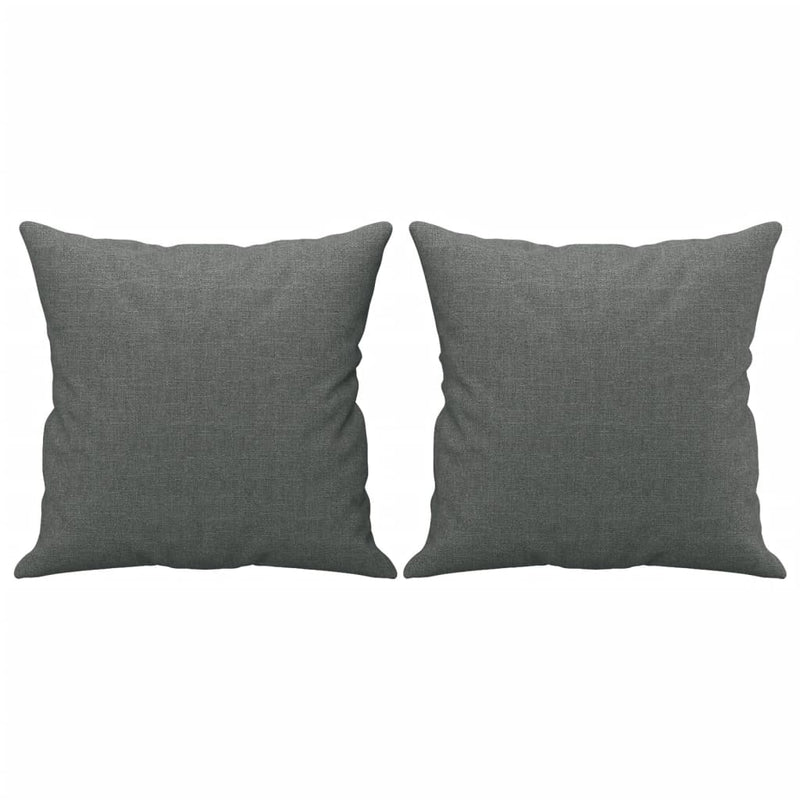 vidaXL 2-Seater Sofa with Throw Pillows Dark Grey 140 cm Fabric