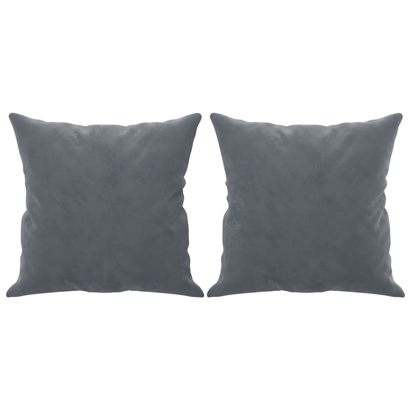 vidaXL 2-Seater Sofa with Throw Pillows Dark Grey 140 cm Velvet