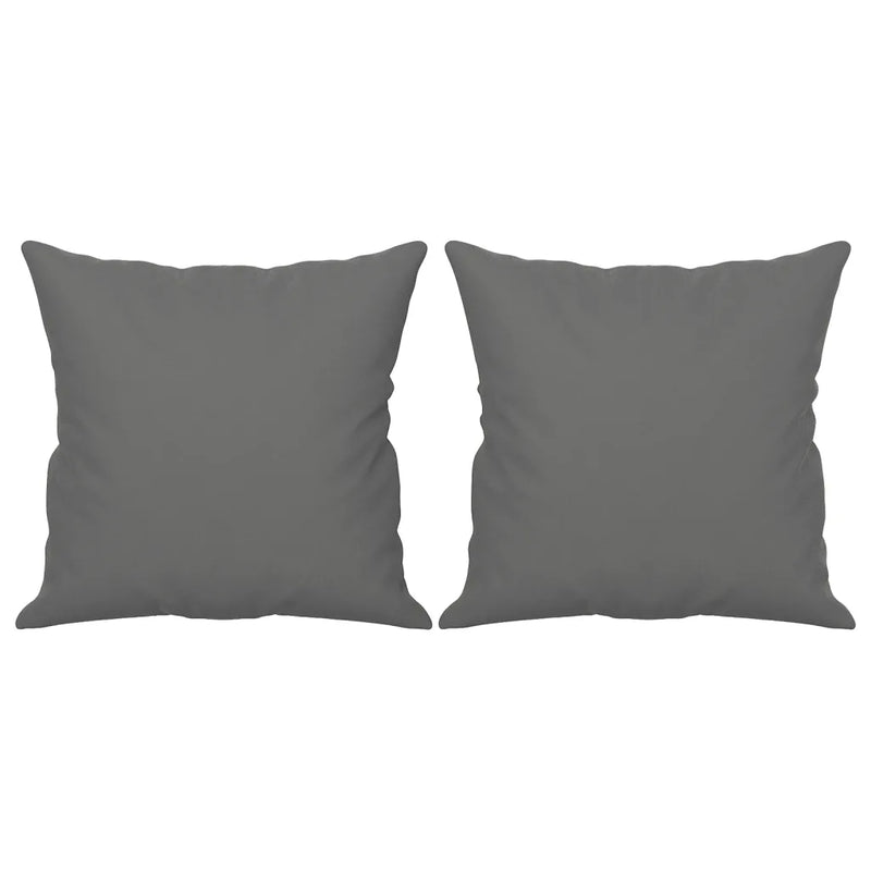 3-Seater Sofa with Pillows Dark Grey 180 cm Microfibre Fabric