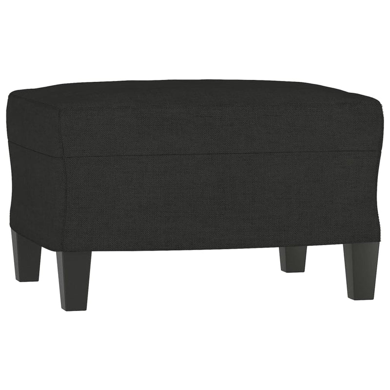 vidaXL 3-Seater Sofa with Footstool Black 180 cm Fabric