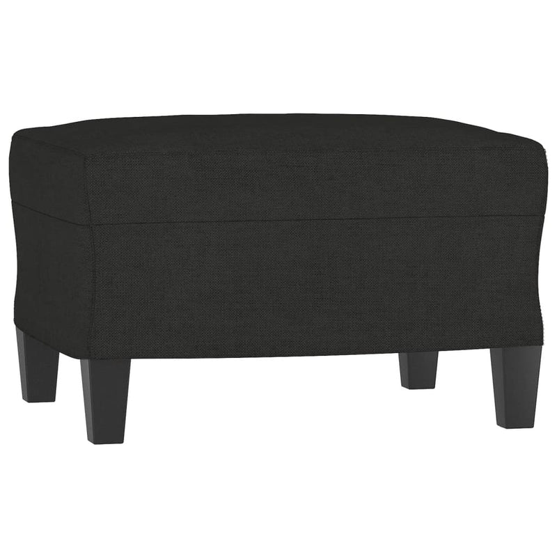 vidaXL Sofa Chair with Footstool Black 60 cm Fabric