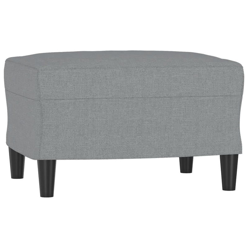 vidaXL 3-Seater Sofa with Footstool Light Grey 180 cm Fabric
