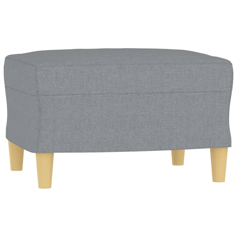 3 Piece Sofa Set with Cushions Light Grey Fabric