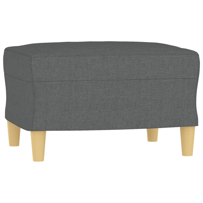 vidaXL 3 Piece Sofa Set with Cushions Dark Grey Fabric