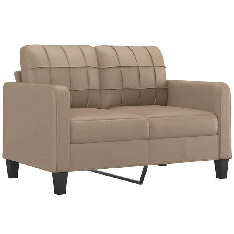 vidaXL 3 Piece Sofa Set with Cushions Cappuccino Faux Leather