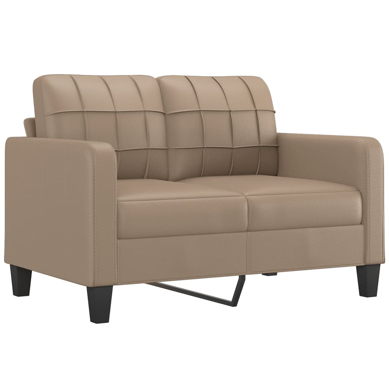 vidaXL 3 Piece Sofa Set with Pillows Cappuccino Faux Leather