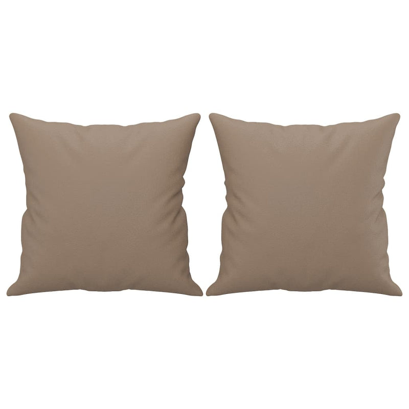 vidaXL 3 Piece Sofa Set with Pillows Cappuccino Faux Leather
