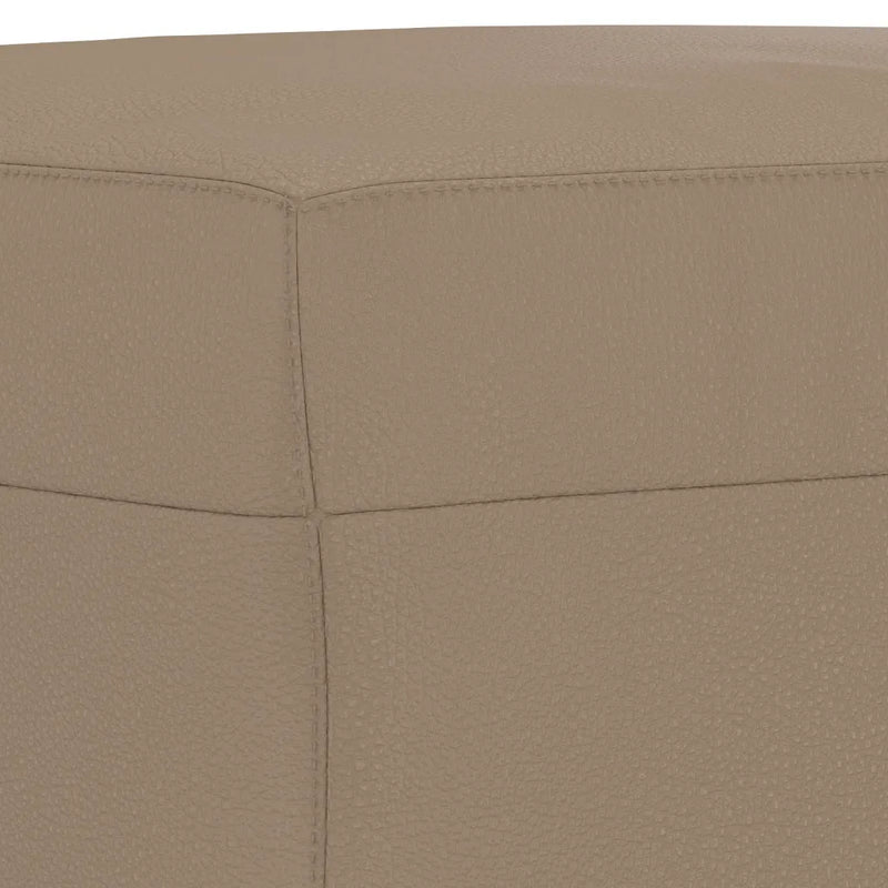 3 Piece Sofa Set with Pillows Cappuccino Faux Leather