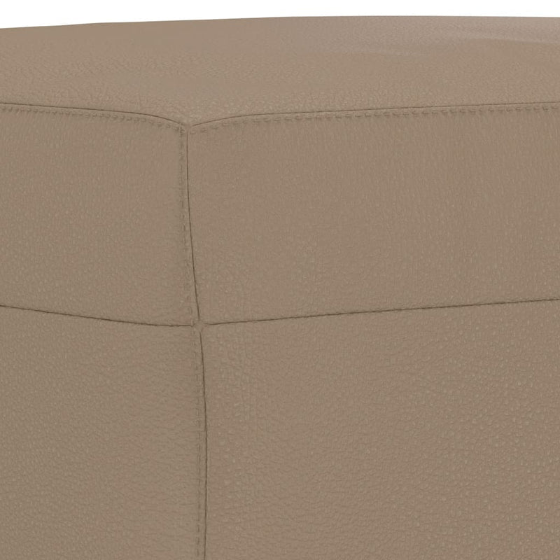 vidaXL 3 Piece Sofa Set with Pillows Cappuccino Faux Leather