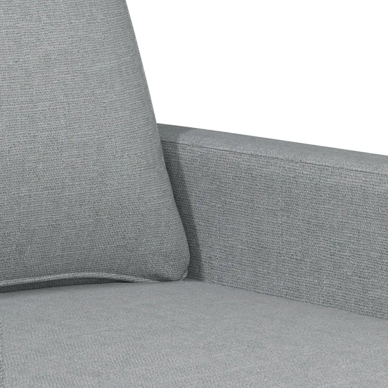 3 Piece Sofa Set with Cushions Light Grey Fabric