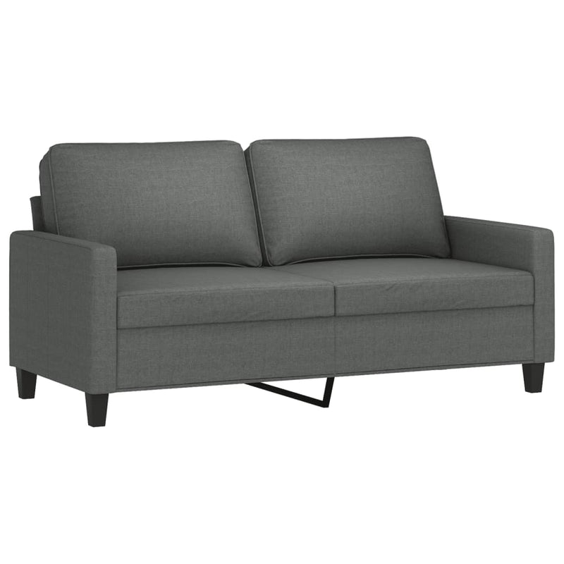 vidaXL 3 Piece Sofa Set with Cushions Dark Grey Fabric