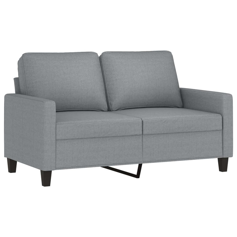 vidaXL 2 Piece Sofa Set with Cushions Light Grey Fabric