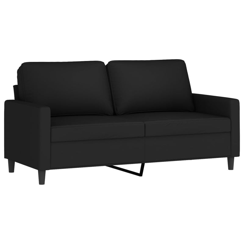 vidaXL 2 Piece Sofa Set with Cushions Black Velvet