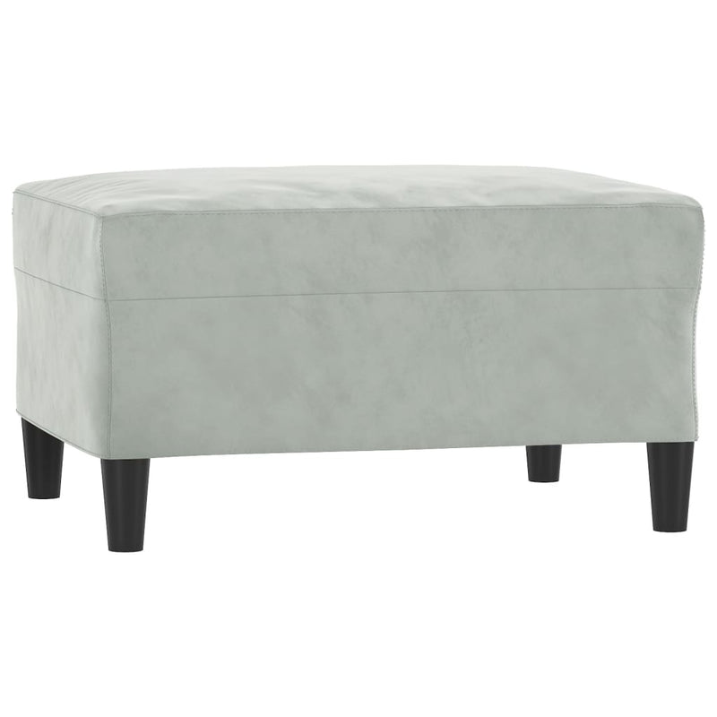 vidaXL 3 Piece Sofa Set with Cushions Light Grey Velvet