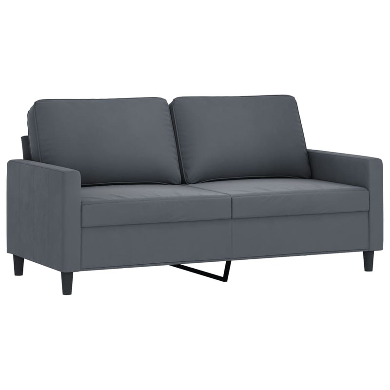 vidaXL 3 Piece Sofa Set with Cushions Dark Grey Velvet