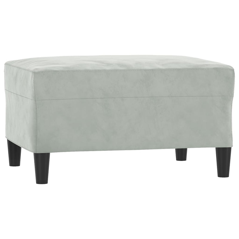 vidaXL 3 Piece Sofa Set with Cushions Light Grey Velvet