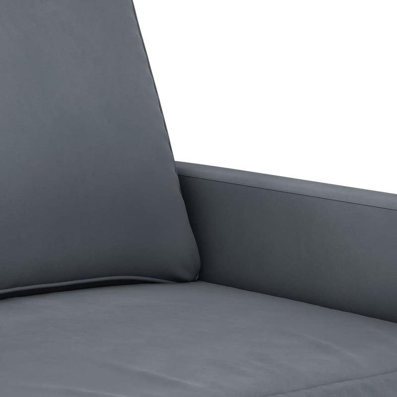 vidaXL 3 Piece Sofa Set with Cushions Dark Grey Velvet