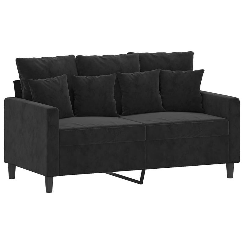 vidaXL 4 Piece Sofa Set with Cushions Black Velvet
