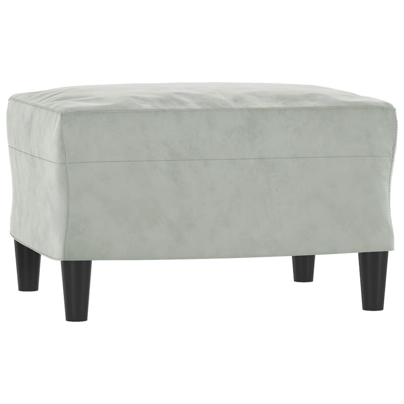 vidaXL 3 Piece Sofa Set Light Grey Velvet