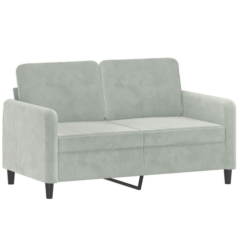 vidaXL 3 Piece Sofa Set with Pillows Light Grey Velvet