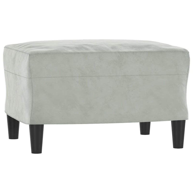 vidaXL 3 Piece Sofa Set with Pillows Light Grey Velvet