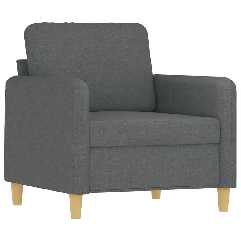 vidaXL 4 Piece Sofa Set with Cushions Dark Grey Fabric