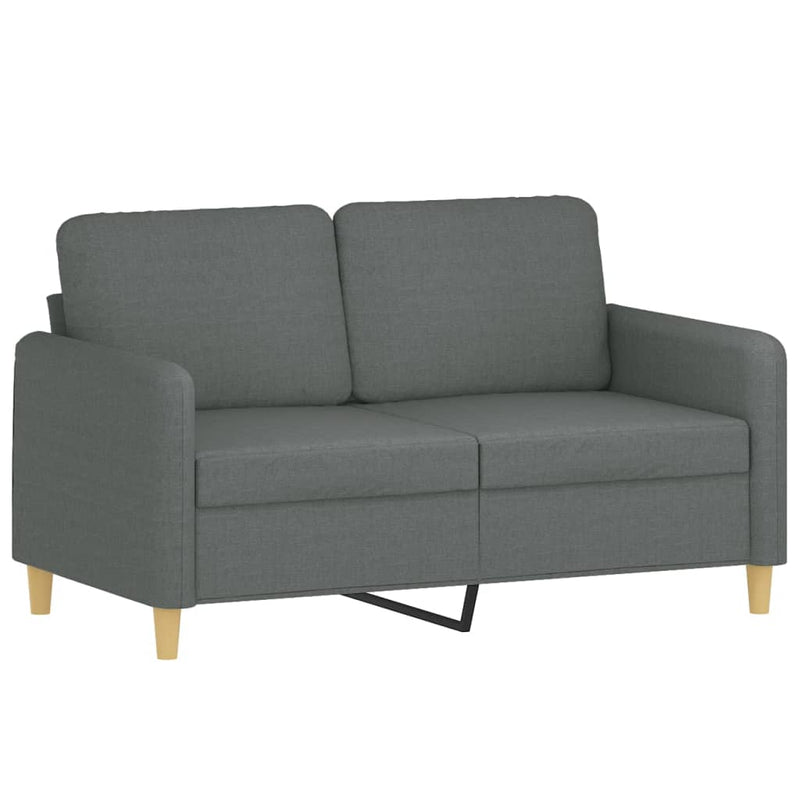 vidaXL 4 Piece Sofa Set with Cushions Dark Grey Fabric