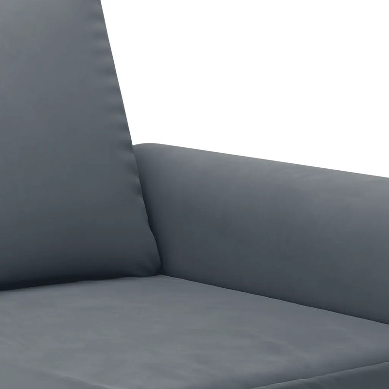 2 Piece Sofa Set with Cushions Dark Grey Velvet