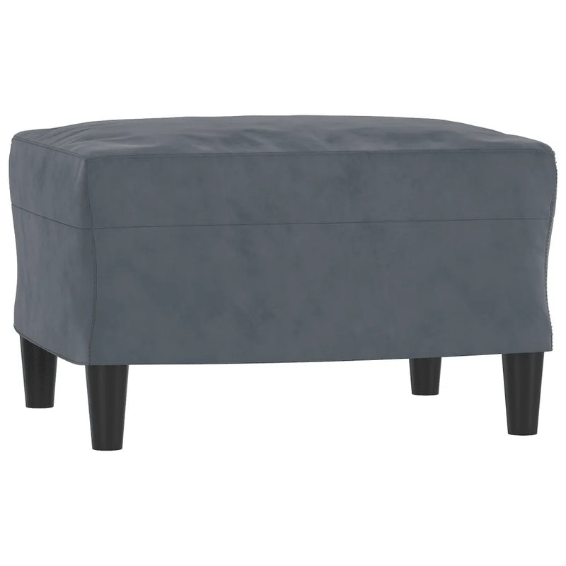 3 Piece Sofa Set with Cushions Dark Grey Velvet