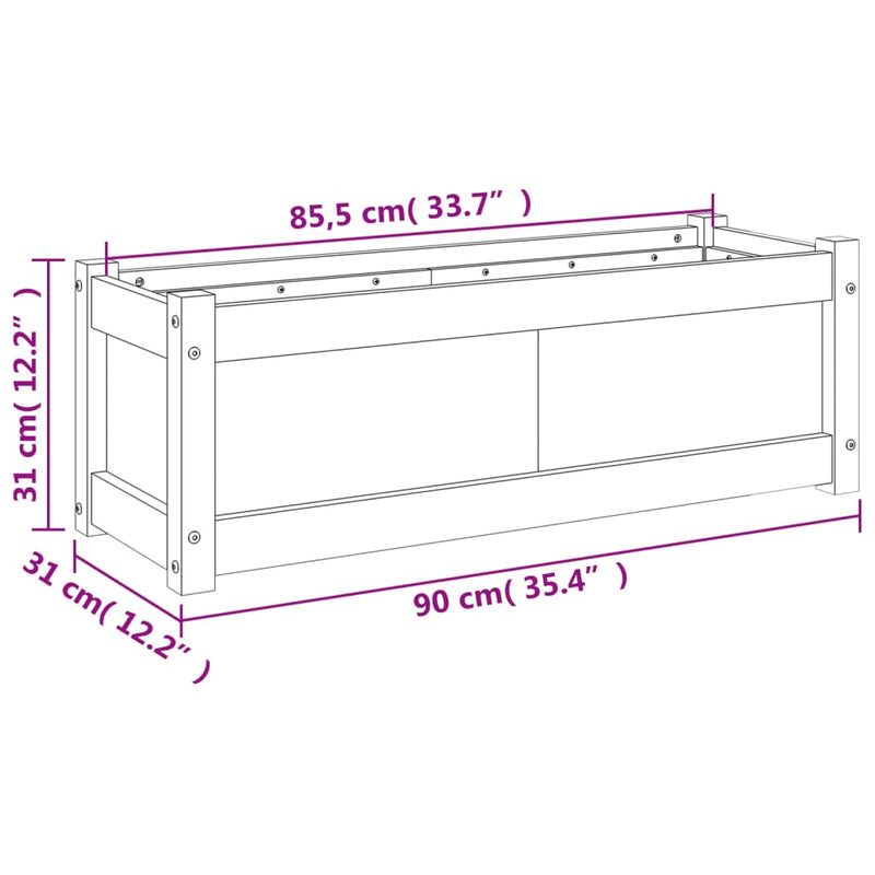 vidaXL Garden Planters 2 pcs Impregnated Wood Pine