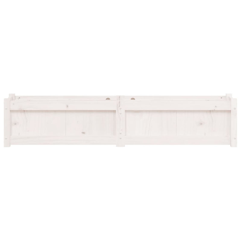 vidaXL Garden Planter White 150x31x31 cm Solid Wood Pine