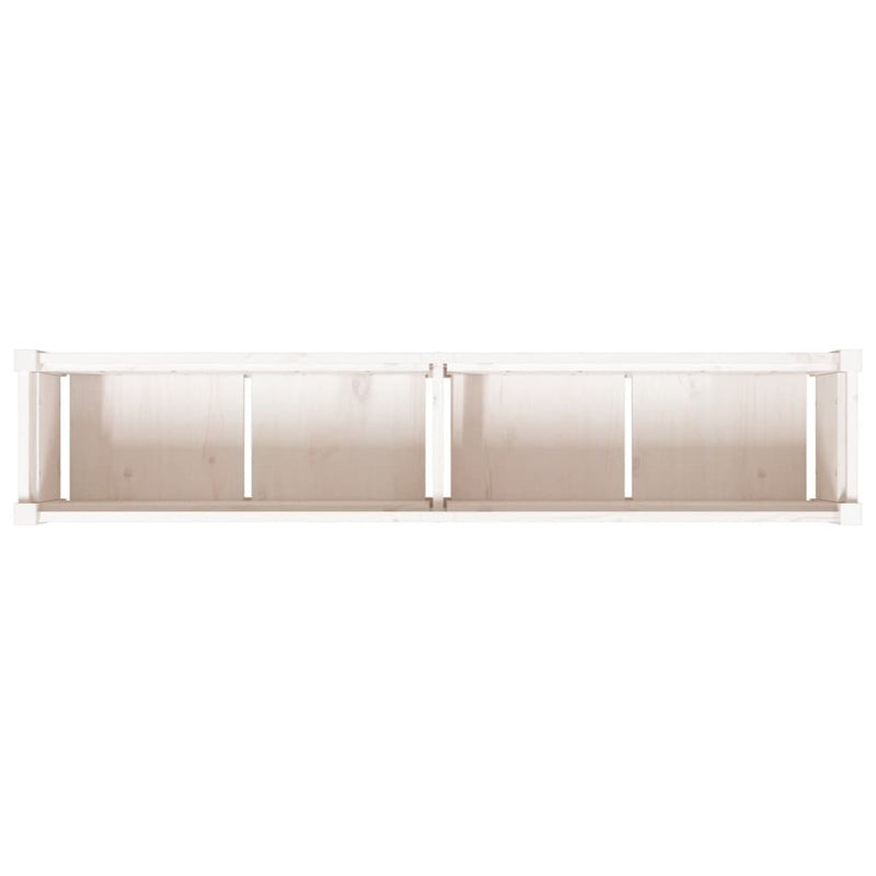 vidaXL Garden Planter White 150x31x31 cm Solid Wood Pine