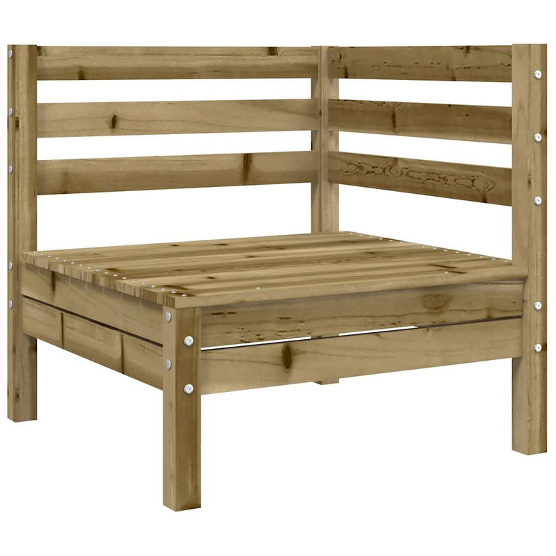 vidaXL Garden Sofa Corner with Cushions Impregnated Wood Pine
