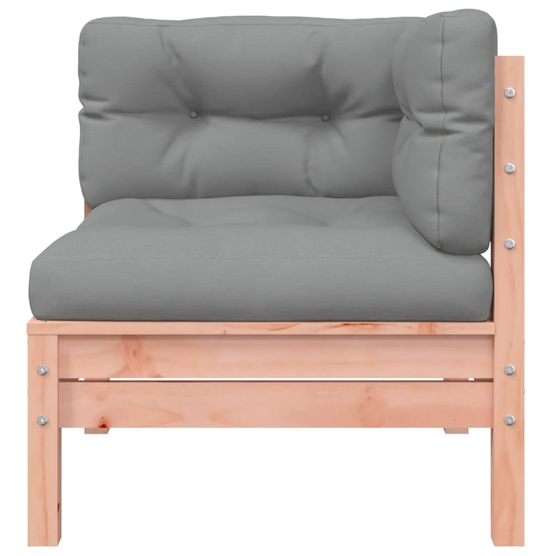 vidaXL Garden Sofa Corner with Cushions 2 pcs Solid Wood Douglas