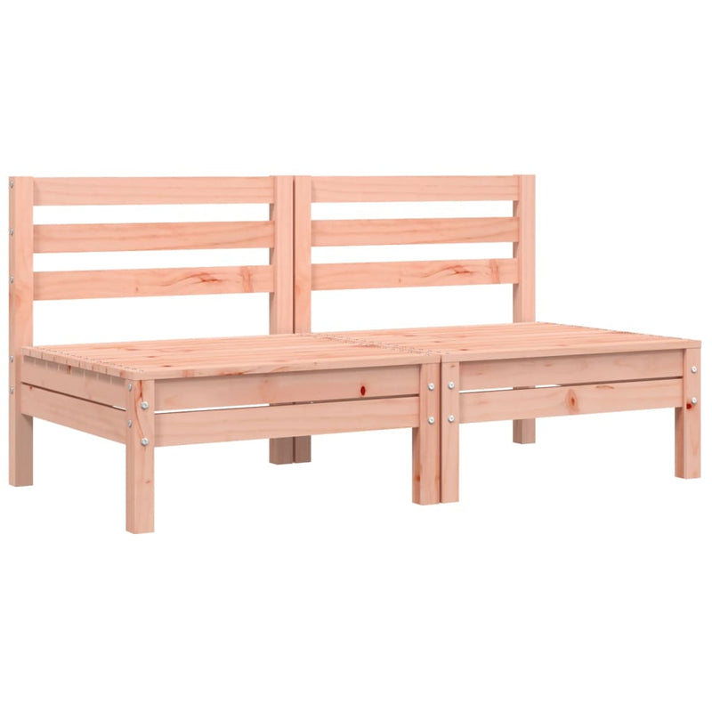 vidaXL Garden Sofa Armless with Cushions 2 pcs Solid Wood Douglas