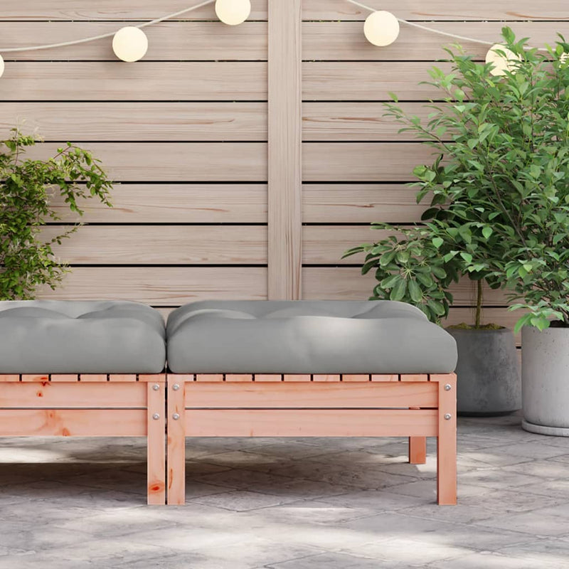 vidaXL Garden Footstool with Cushion Solid Wood Douglas