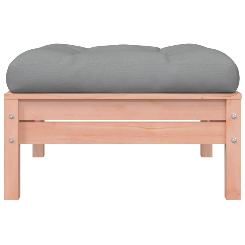 vidaXL Garden Footstool with Cushion Solid Wood Douglas