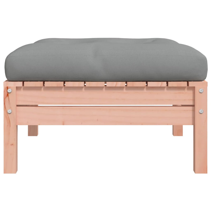 vidaXL Garden Footstool with Cushion Solid Wood Douglas