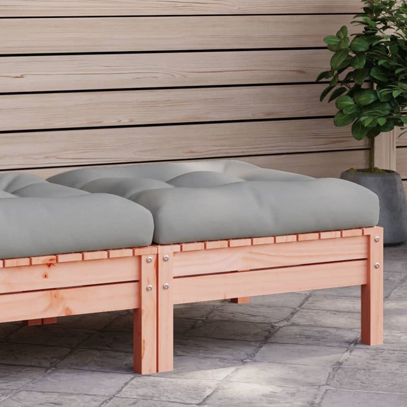 vidaXL Garden Footstool with Cushion Solid Wood Douglas