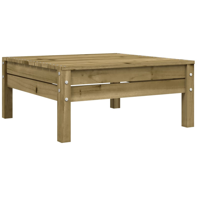 vidaXL Garden Footstool with Cushion Impregnated Wood Pine