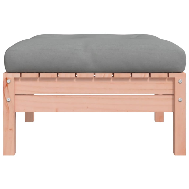 vidaXL Garden Footstools with Cushions 2 pcs Solid Wood Douglas